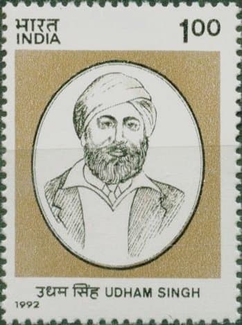 The 1992 commemorative stamp for Udham Singh